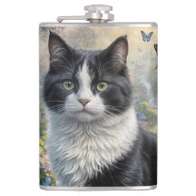 Kitten in the flower garden