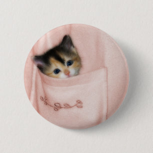 Kitten in the Pocket 2 Inch Round Button