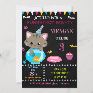 Kitten invitation anniversaire invitation Kitty in