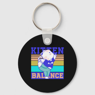 Kitten Lance Spiritual Yoga Cute Cat Animals Pets Keychain