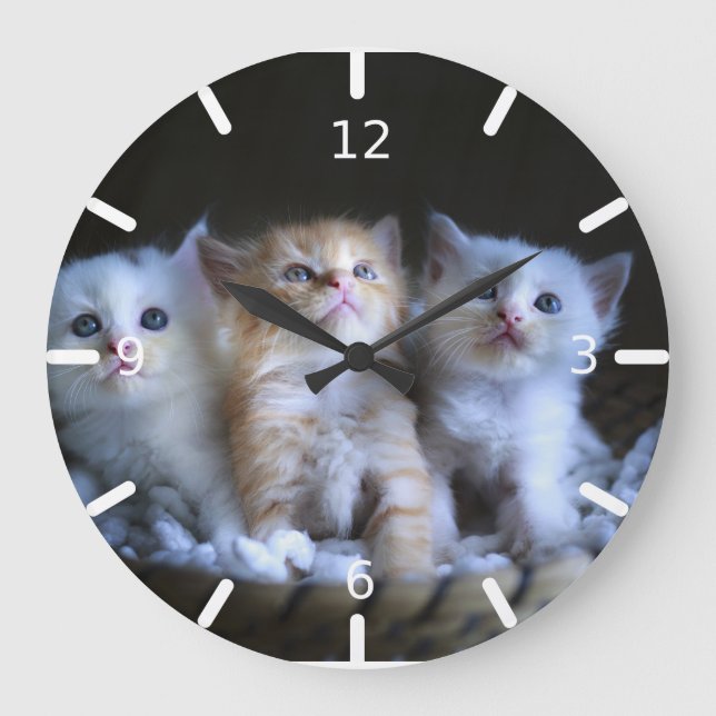 Kitten Large Clock (Front)