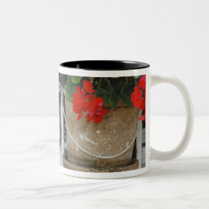 Kitten Looking Out Window Two-Tone Coffee Mug