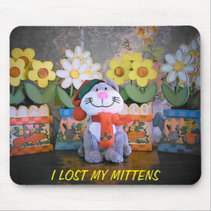 Kitten lost mittens mouse pad