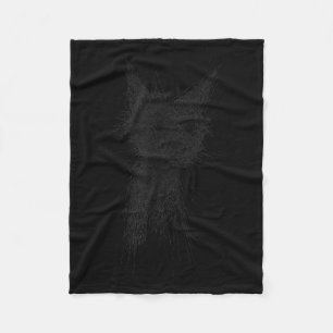 Kitten Lover Abstract Scribble Art Cute Cat Cat Fleece Blanket