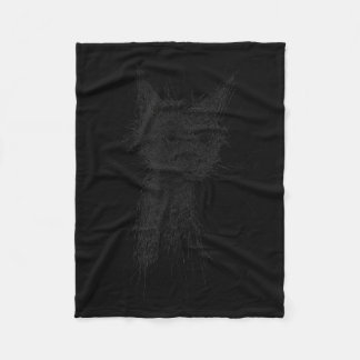 Kitten Lover Abstract Scribble Art Cute Cat Cat  Fleece Blanket