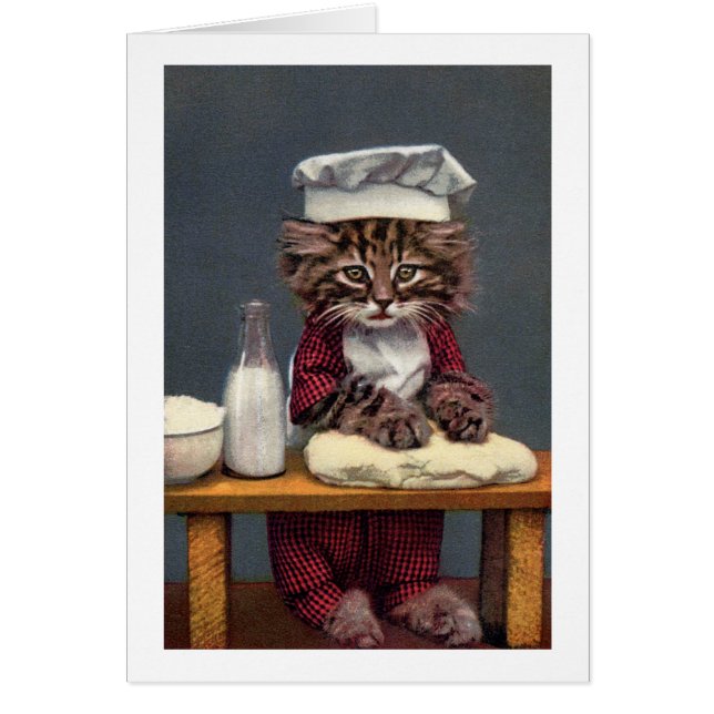 Kitten Making Bread, artiste inconnu (Devant)