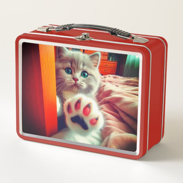 Kitten Metal Lunch Box (Front)