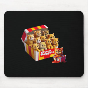 Kitten Nuggets Cat Lover Gift Food Pun Chicken Nug Mouse Pad