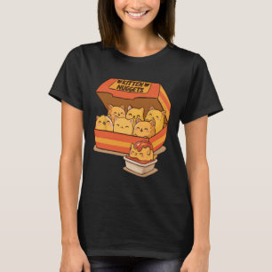 Kitten Nuggets Fun Cute Food Pun Cat Lover Chicken T-Shirt