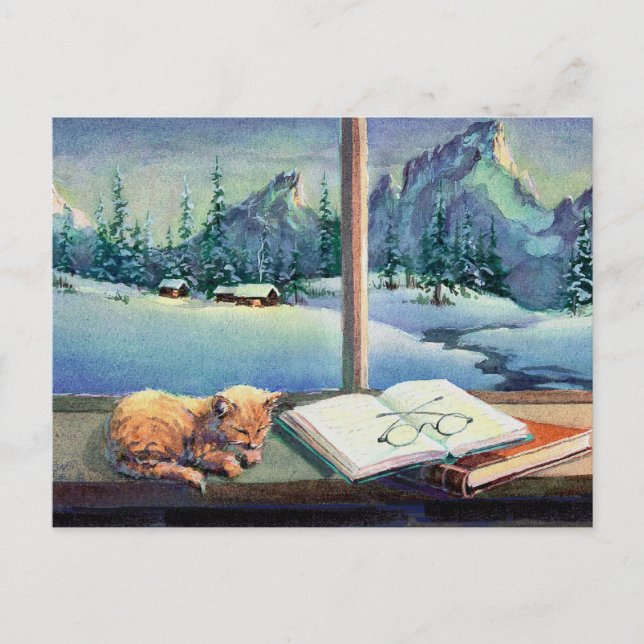 KITTEN on the SILL by SHARON SHARPE Postcard (Front)