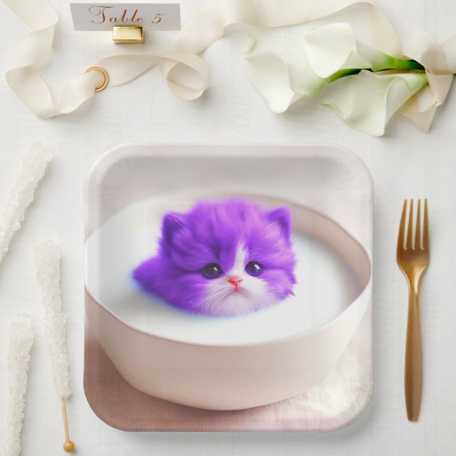 Kitten Paper Plate (Wedding)