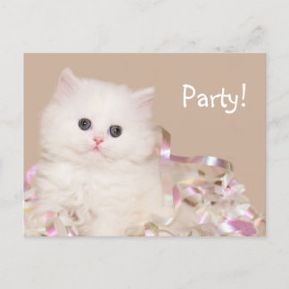 Kitten party! invitation postcard