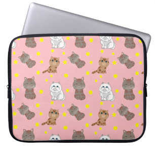 kitten pattern laptop sleeve
