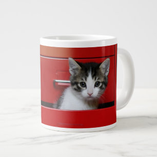 Kitten Peeking Large Coffee Mug