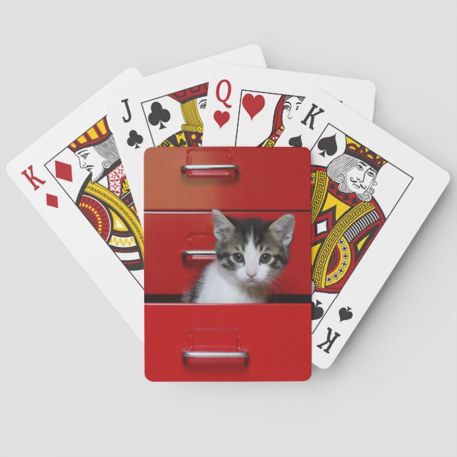 Kitten Peeking Playing Cards (Back)