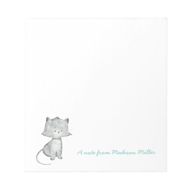 Kitten Personalized Notepad (Front)
