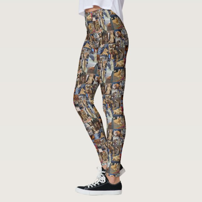 Kitten Photo Collage, Leggings (Left)