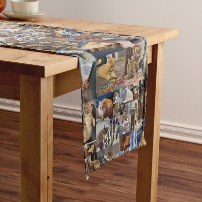 Kitten Photo Collage, Table Runner (In Situ)