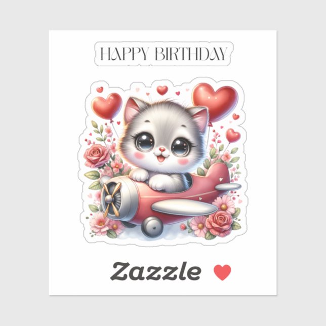 Kitten Pilot Birthday (Sheet)