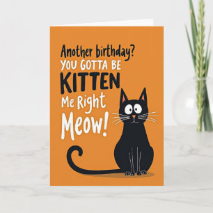 Kitten Pun Birthday Card