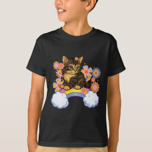 Kitten Rainbow Cute Cat Funny Sarcastic Humour Bac T-Shirt