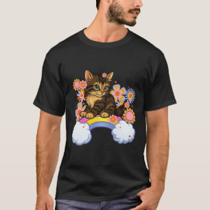 Kitten Rainbow Cute Cat Funny Sarcastic Humour Bac T-Shirt
