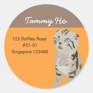 Kitten Return Address Sticker