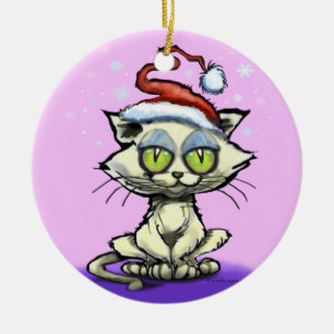 Kitten Santa Hat Ornament