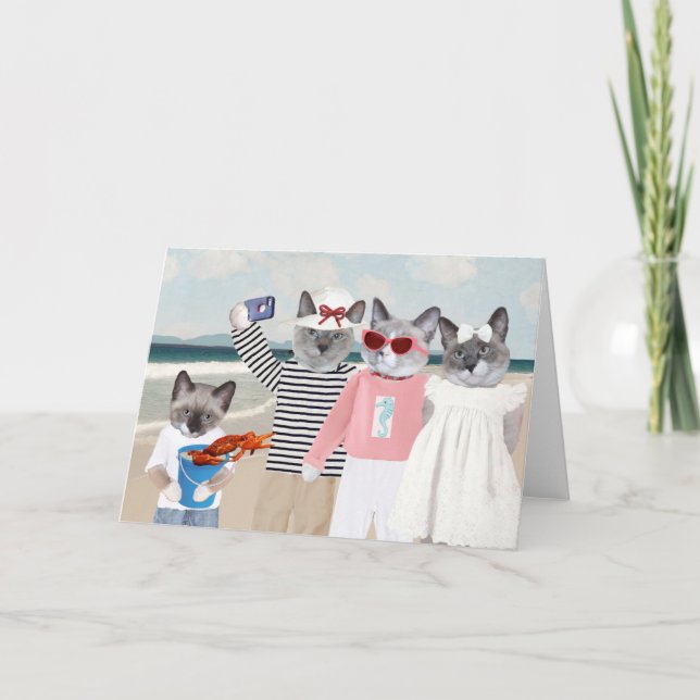 Kitten Selfie Greeting Card (Front)