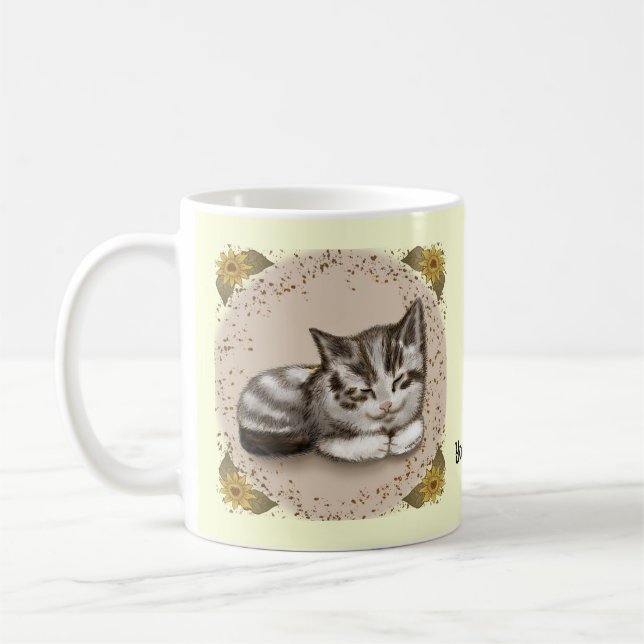 Kitten Sleeping  mug (Left)