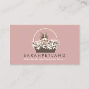 Kitten Socialization Coach New Owners Business Card