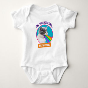 Kitten Spits Up Rainbow Baby Bodysuit