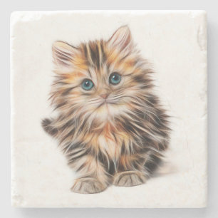 Kitten Stone Coaster