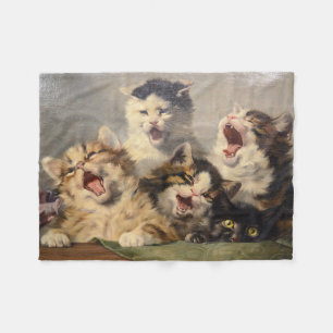 Kitten Symphony by Julius Adam II Fleece Blanket