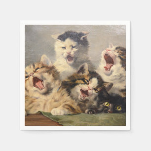 Kitten Symphony by Julius Adam II Napkin