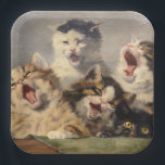 Kitten Symphony by Julius Adam II Paper Plate<br><div class="desc">Julius Anton Adam II, known as "Cats Adam", was a 19th century / early 20th century German genre painter and animalier specializing in paintings of cats.</div>