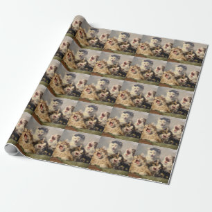 Kitten Symphony by Julius Adam II Wrapping Paper