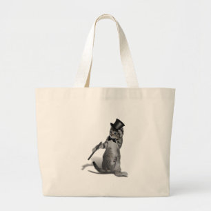 Kitten Tap Dancing Large Tote Bag