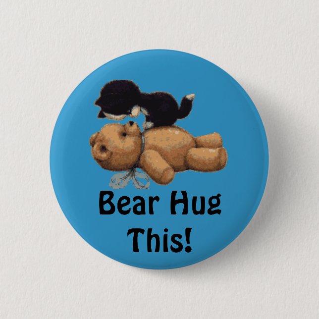 Kitten & Teddy Bear Gifts 2 Inch Round Button (Front)