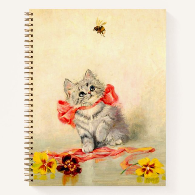 Kitten with a Red Ribbon Notebook (Front)