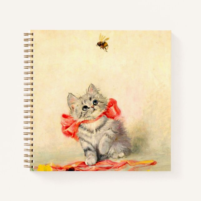 Kitten with a Red Ribbon Notebook (Front)