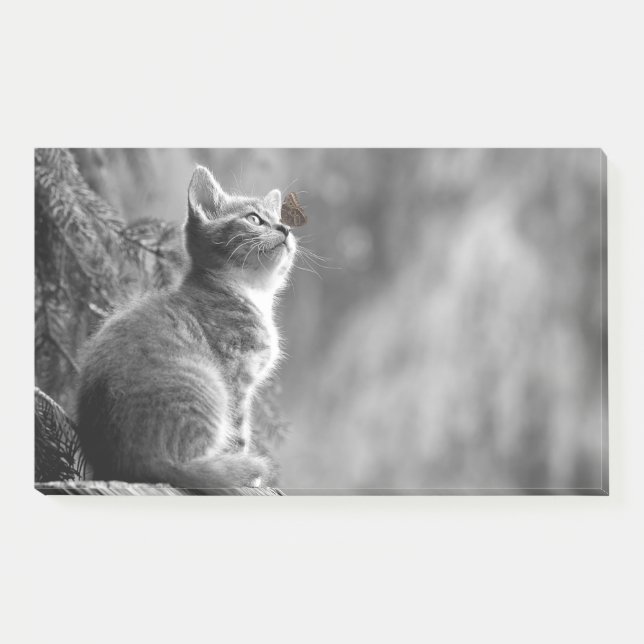 Kitten With Butterfly Friend Post-it Notes (Front)