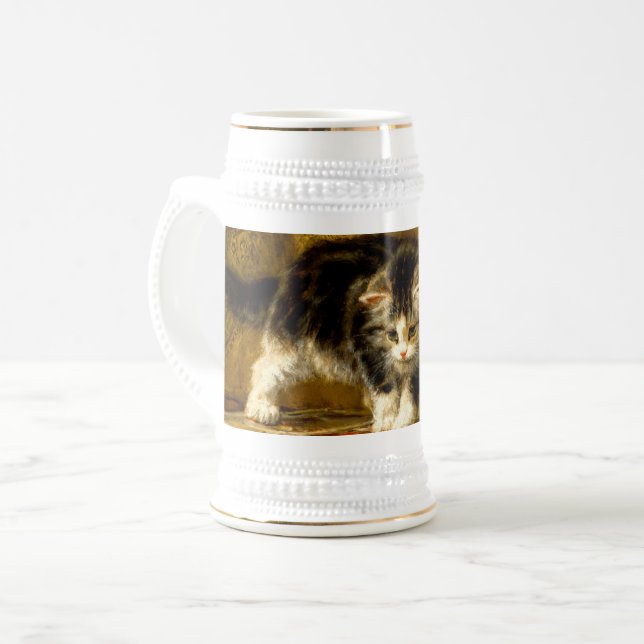 Kitten with Paint and Brushes Beer Stein (Front Left)