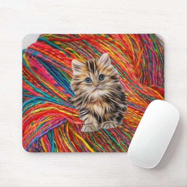 Kitten Yarn  Mouse Pad! Mouse Pad (With Mouse)
