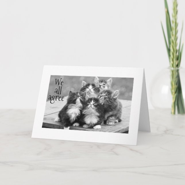 KITTENS AGREE U SHOULD HAVE A HAPPY BIRTHDAY CARD (Front)