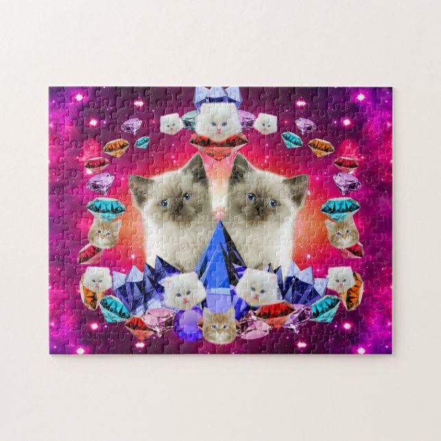Kittens and Diamonds Jigsaw Puzzle (Horizontal)
