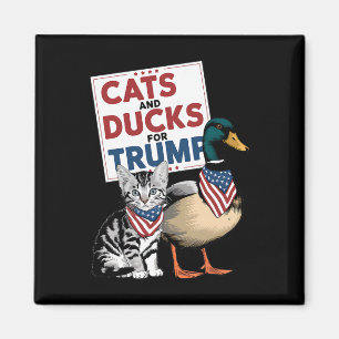 Kittens And Ducks For Trump Cats And Ducks For Tru Magnet