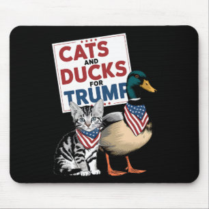 Kittens And Ducks For Trump Cats And Ducks For Tru Mouse Pad