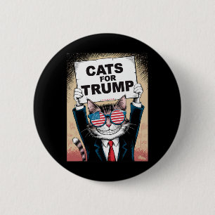 Kittens And Ducks For Trump Vance 2024 Cats For Tr 2 Inch Round Button