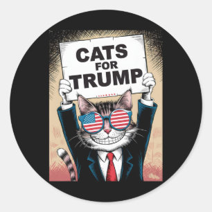 Kittens And Ducks For Trump Vance 2024 Cats For Tr Classic Round Sticker